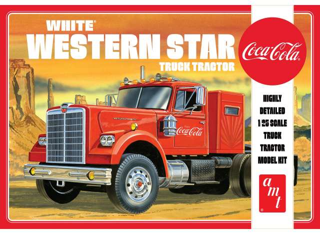 White Western Star Semi Tractor Coca Cola - 1:25