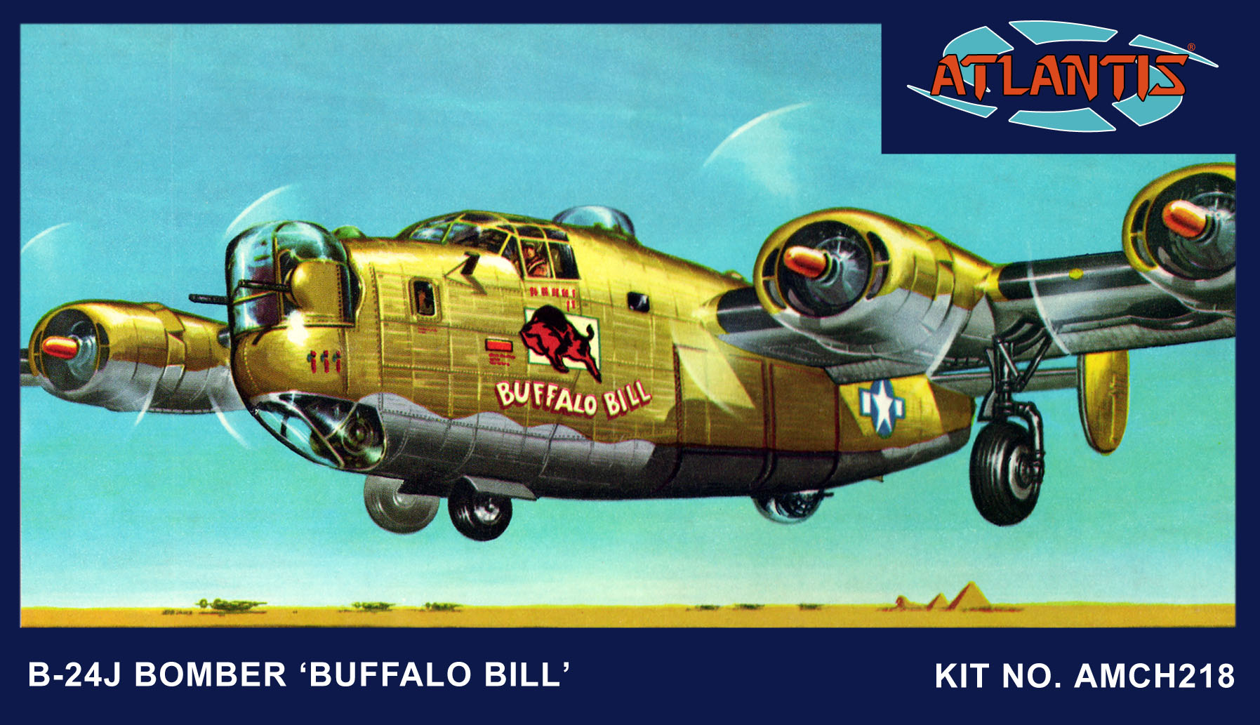B-24J Bomber Buffalo Bill with Swivel stand - 1:92
