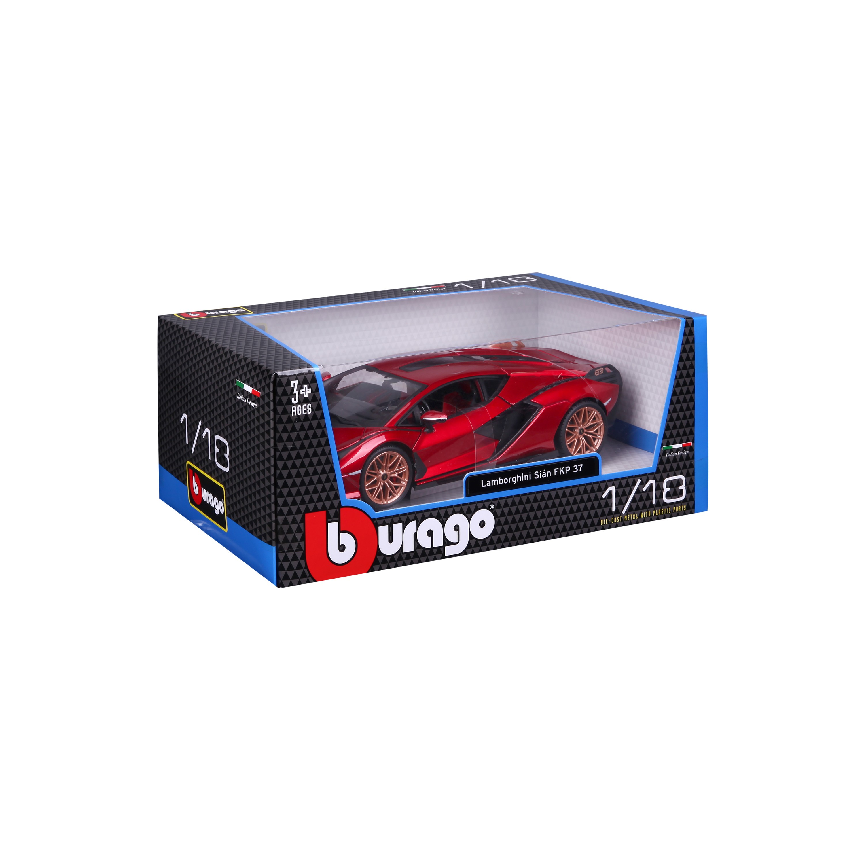 Lamborghini Sian FKP37 2019 Rood Metallic - 1:18