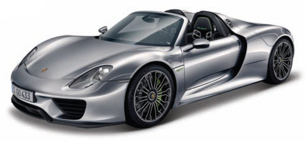 Porsche 918 Spyder Zilver