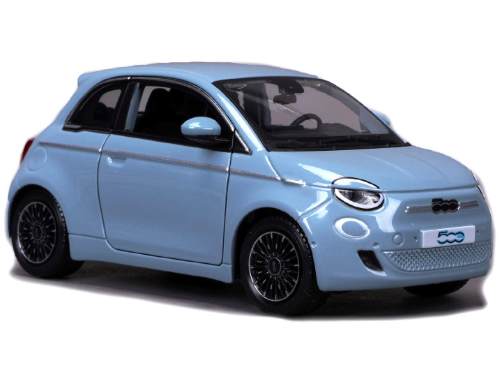 Fiat 500e Blauw - 1:24