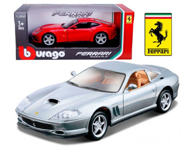 Ferrari 550 Maranello Grijs - 1:24
