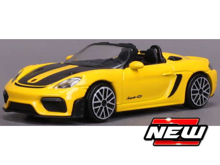 Porsche 718 Spyder RS 2024 Geel/Zwart - 1:43