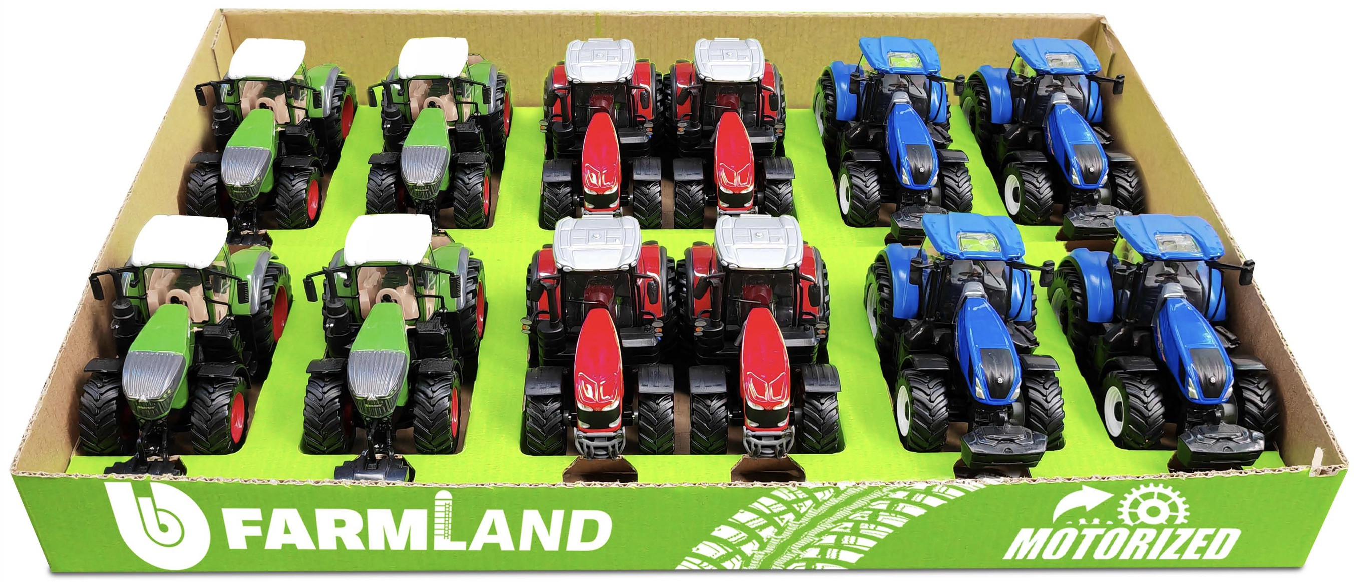 Farmland 10cm Tractor in Display box 12 pieces