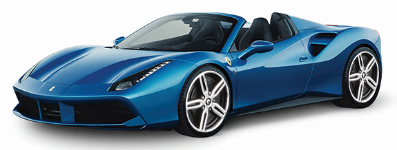 Ferrari 488 Spider Blauw - 1:43