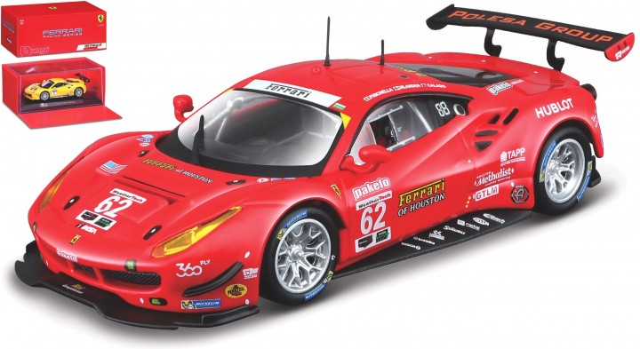 Ferrari 488 GTE No.62 2017 Rood - 1:43