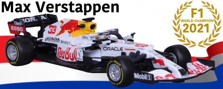 Red Bull Racing RB16B F1 No.33 GP Turkey 2021 M. Verstappen with Helmet - 1:43