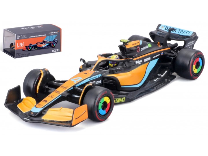 McLaren MCL 36 No.4 2022 L. Norris with Helmet - 1:43