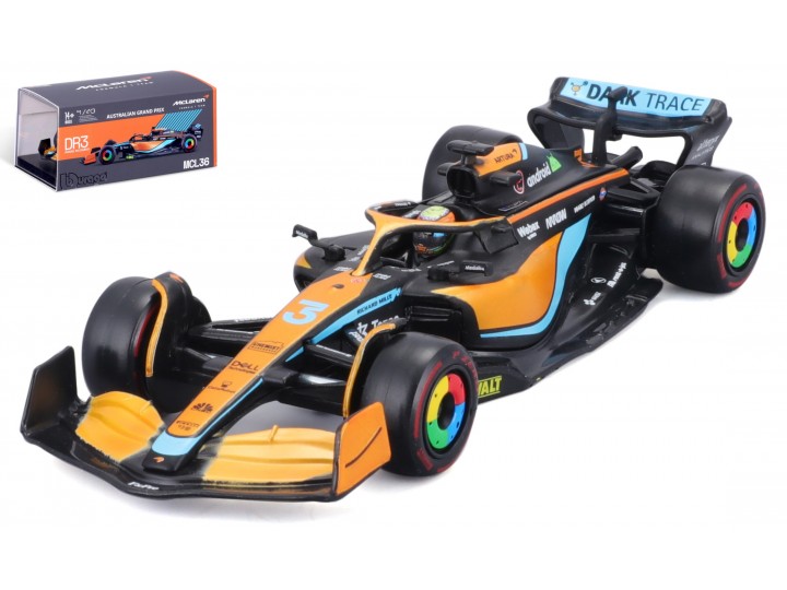 McLaren MCL 36 No.3 2022 D. Ricciardo with Helmet - 1:43