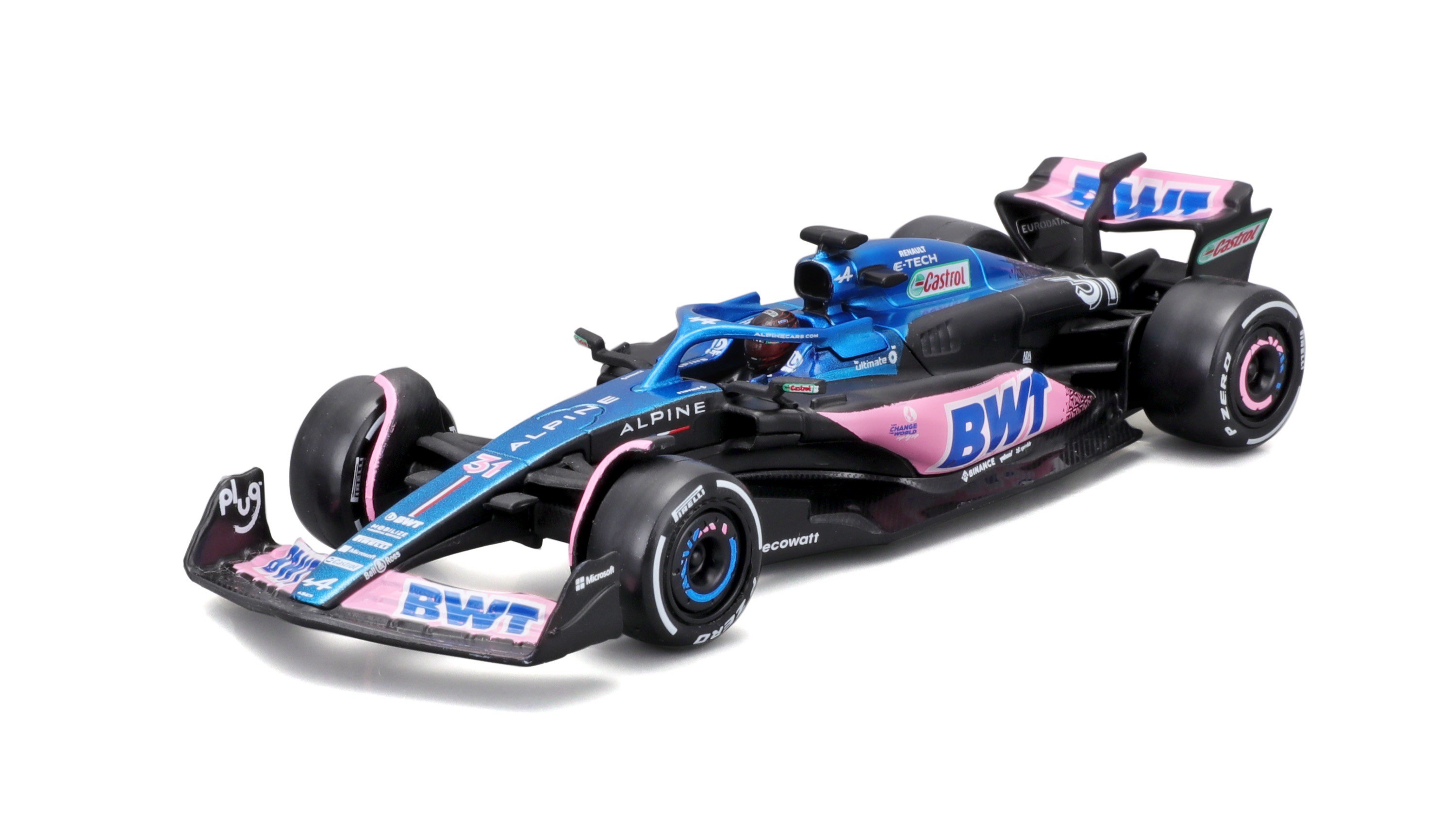 BWT Racing Renault Alpine A523 No.31 2023 E. Ocon with Helmet - 1:43