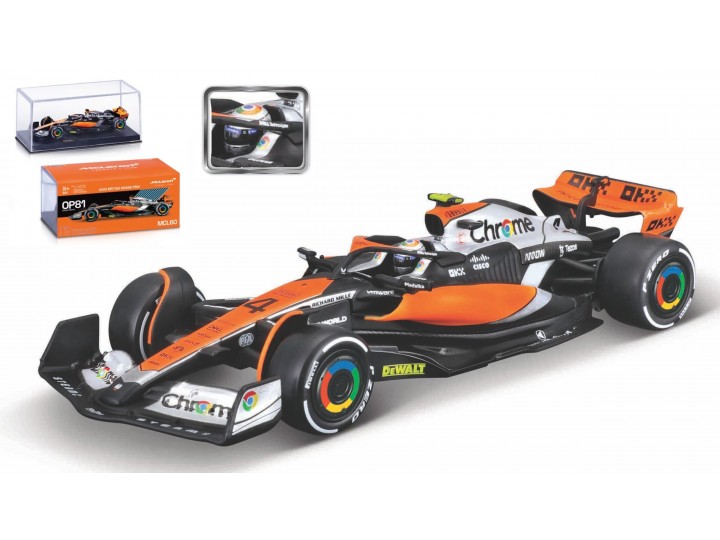 McLaren MCL60 No.4 2023 L. Norris with Helmet - 1:43