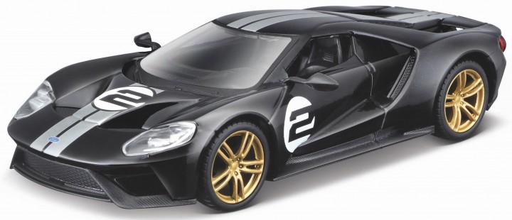 Ford GT No.2 2017 Zwart/Zilver - 1:32