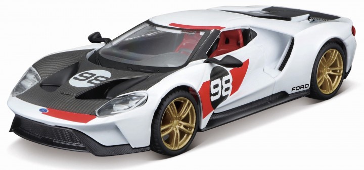 Ford GT No.98 Heritage Collection 2018 Wit/Zwart - 1:32