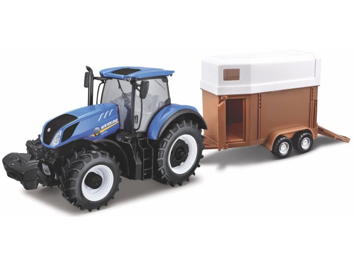 New Holland T7.315 met Paardentrailer - 1:32