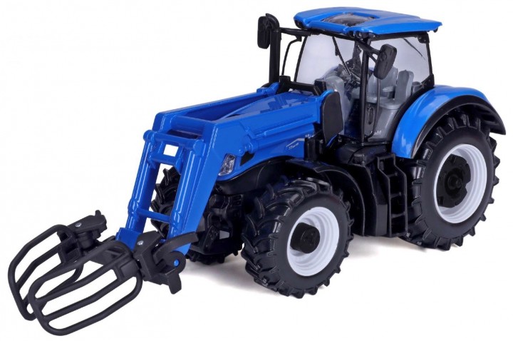 New Holland T7 HD Tractor + Balenklem - 1:32