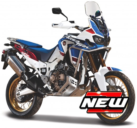 Honda Africa Twin Adventure Wit/Blauw/Rood - 1:18