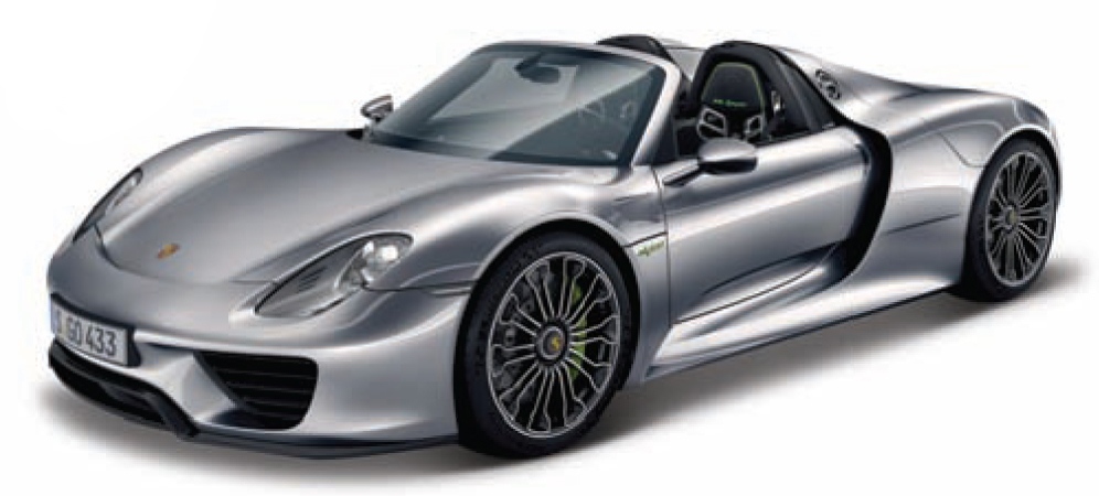 Porsche 918 Spyder Zilver