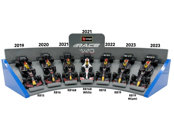Red Bull Racing F1 Max Verstappen 7 Car set - 1:43