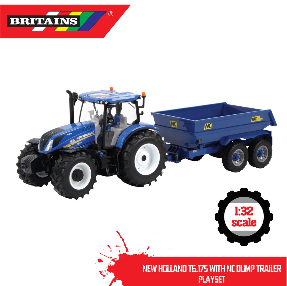 New Holland T6 + NC Tilt Dumper Trailer Set - 1:32