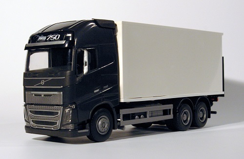 Volvo FH 6x4 Bakwagen Zwart - 1:25