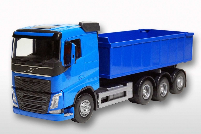 Volvo FH 8x4 met Afzetcontainer Blauw - 1:25