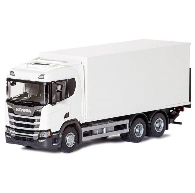 Scania CR 6x4 Bakwagen Wit - 1:25