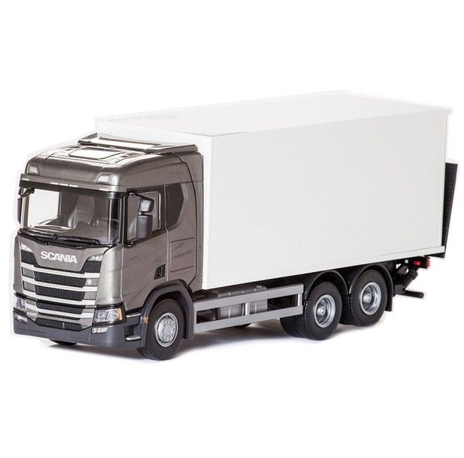 Scania CR 6x4 Box Truck Grey - 1:25