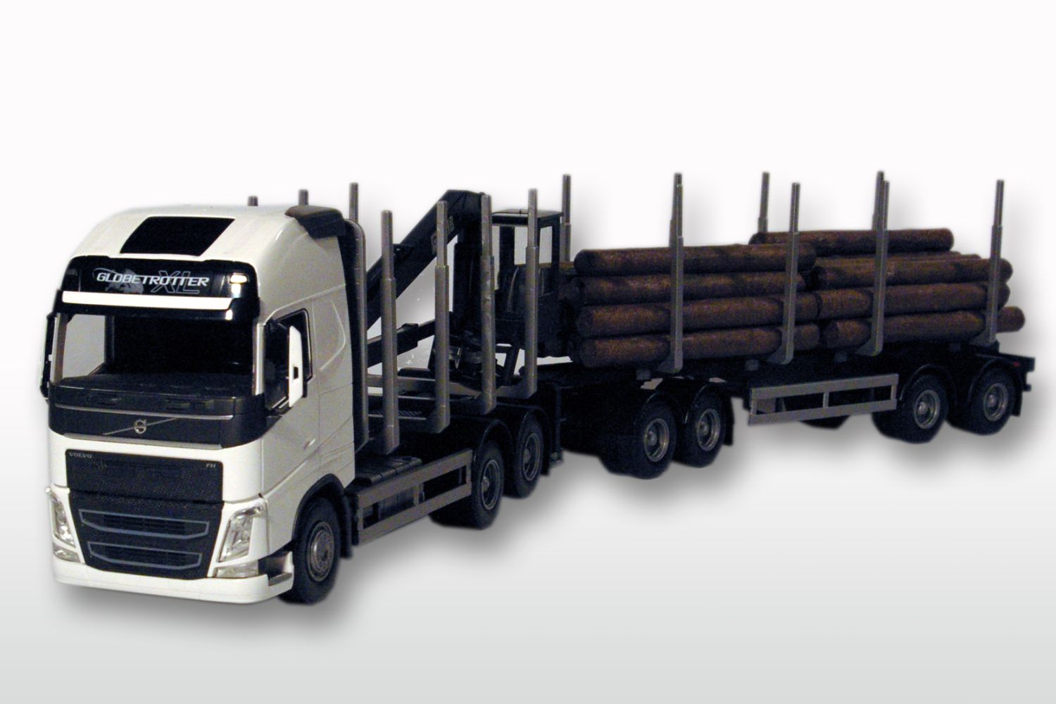 Volvo FH16 750 XL 6x4 Hout Transporter met 4-As Houttransporttrailer - 1:25