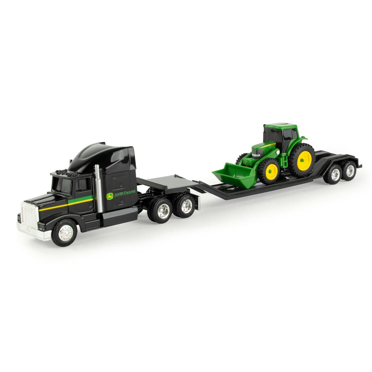 John Deere Semi Black with Lowloader and JD - 1:64