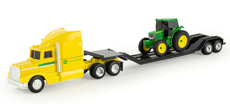 John Deere Semi Yellow with Lowloader and JD - 1:64