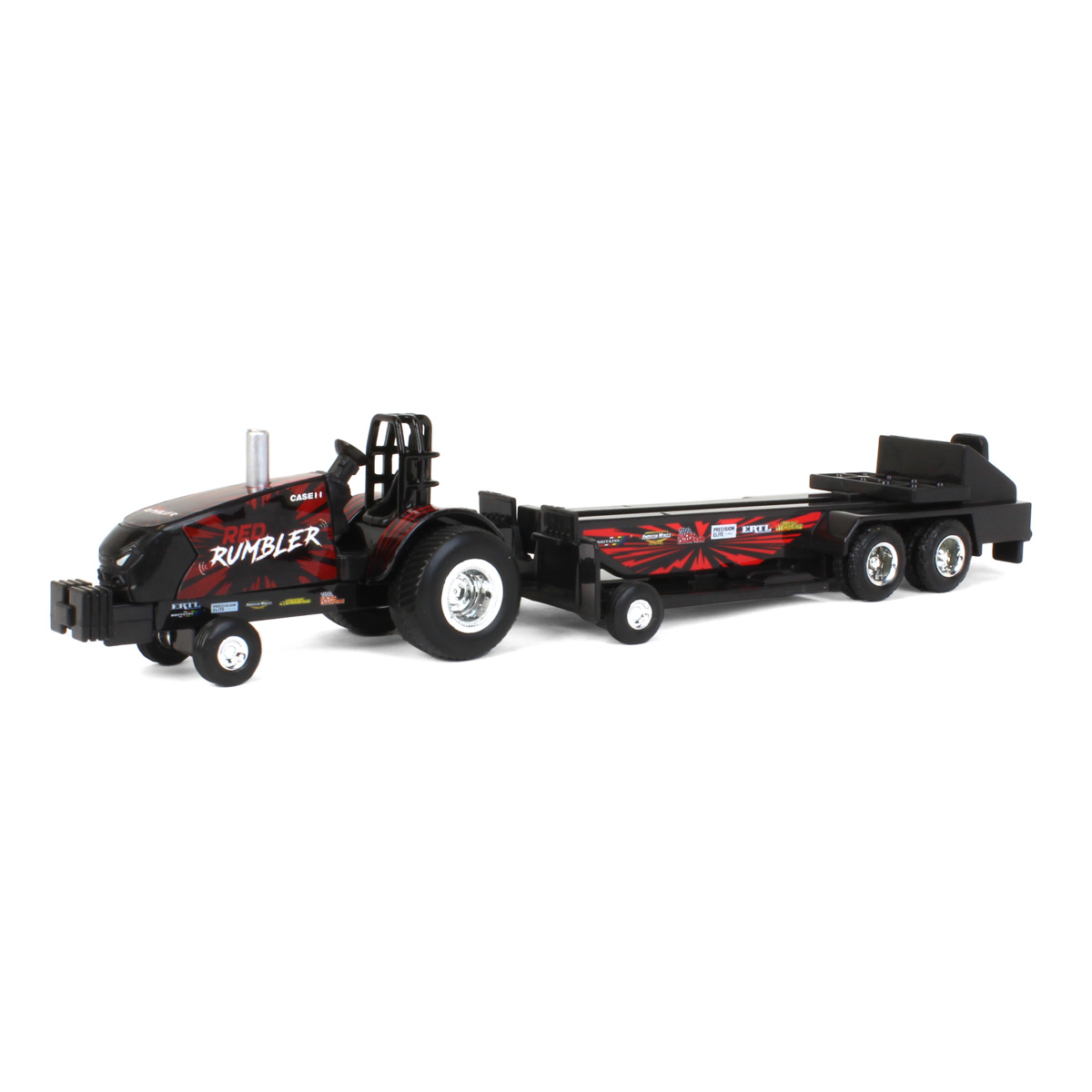 Case IH Magnum Pulling Tractor Red Rumbler with Pulling Sled - 1:64