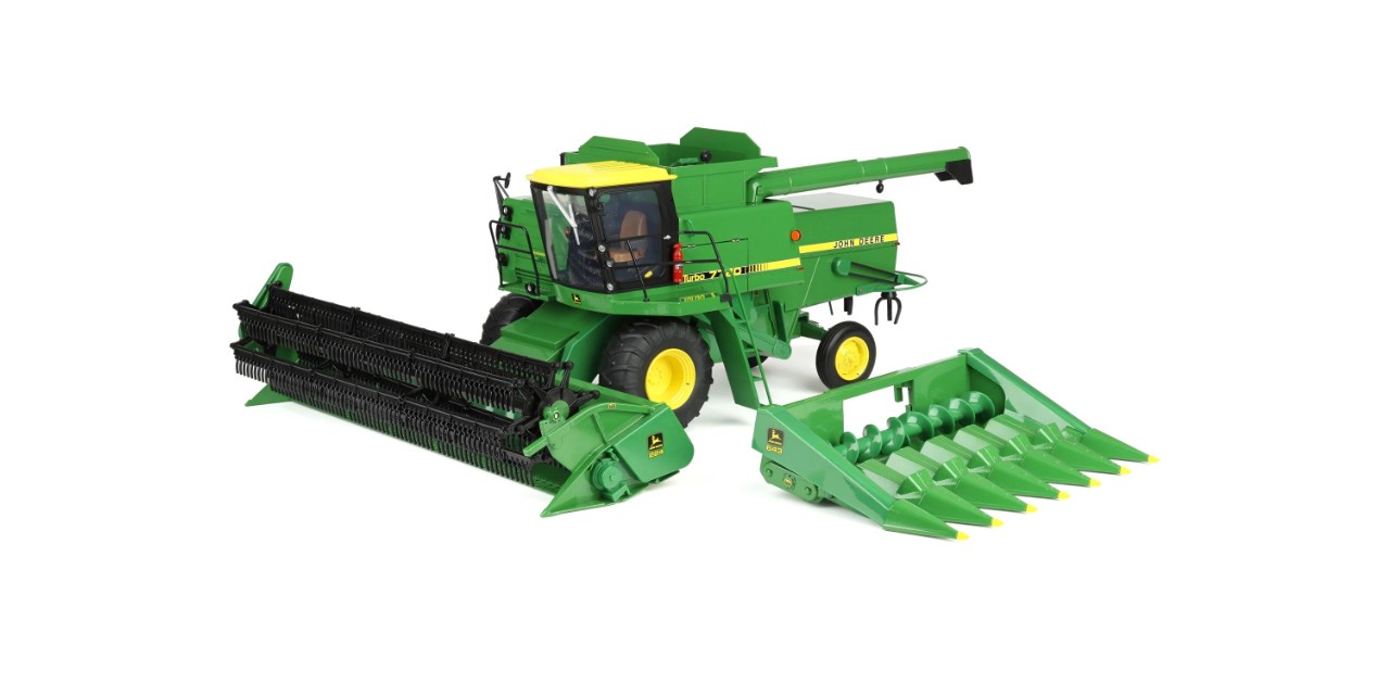 John Deere 7720 Turbo Combine with 2 heads Prestige Select No.4 - 1:16