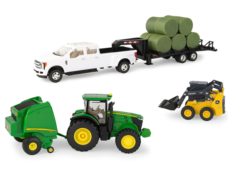 John Deere Round Bale Haying Set - 1:32