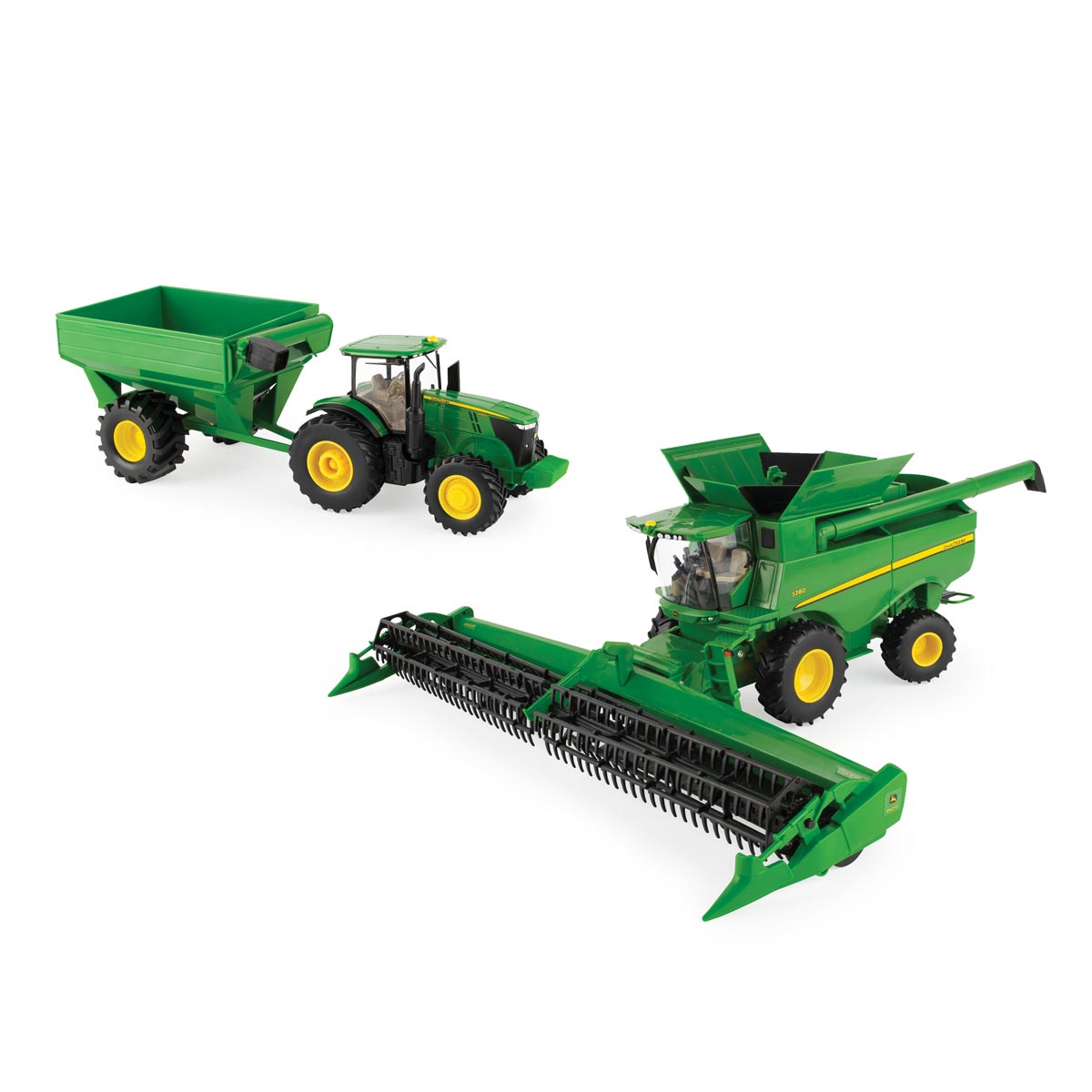 John Deere Harvesting Set S780, 7240R + Grain Cart - 1:32