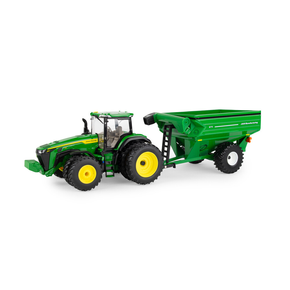 John Deere 8R 340 Tractor with J&M 875 Grain cart - 1:32