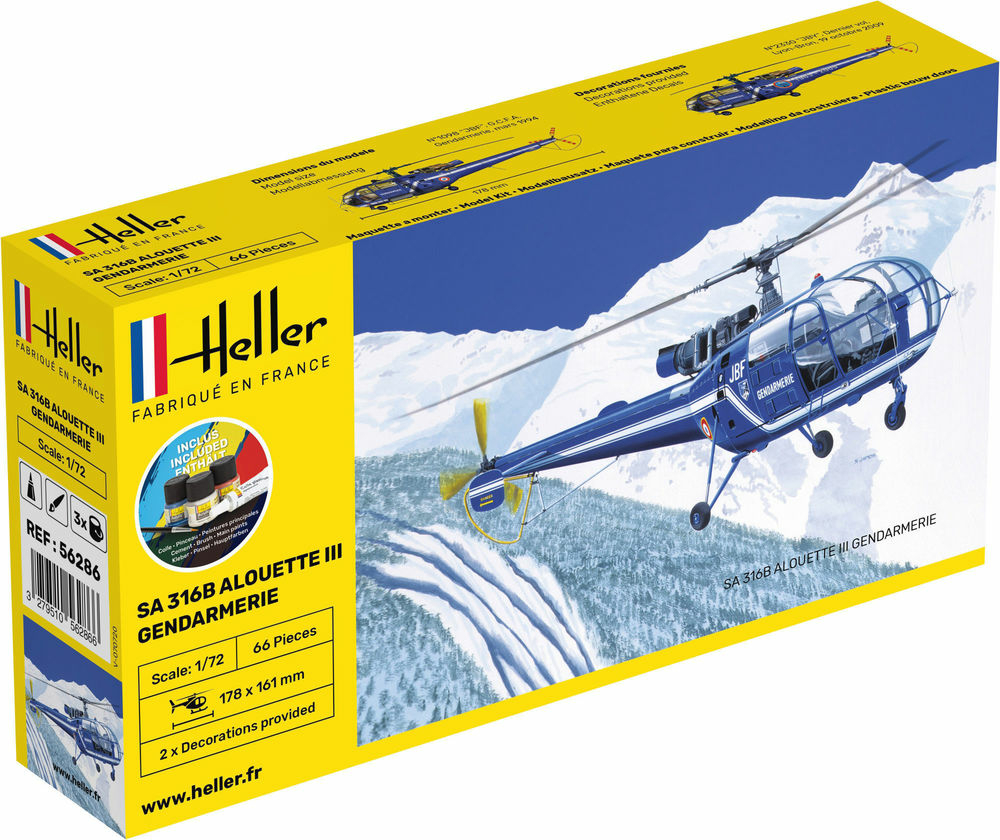 Starter Kit SA Alouette III Gendarmerie - 1:72