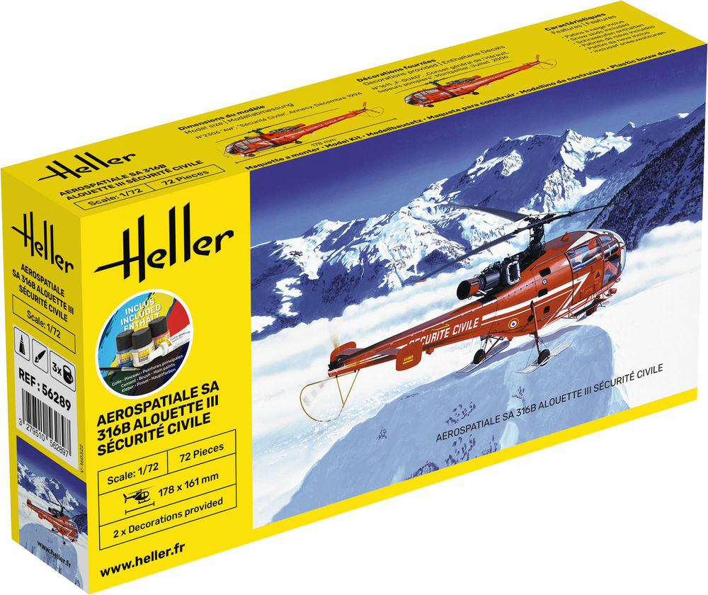 Starter Kit Alouette III Securite Civile - 1:72