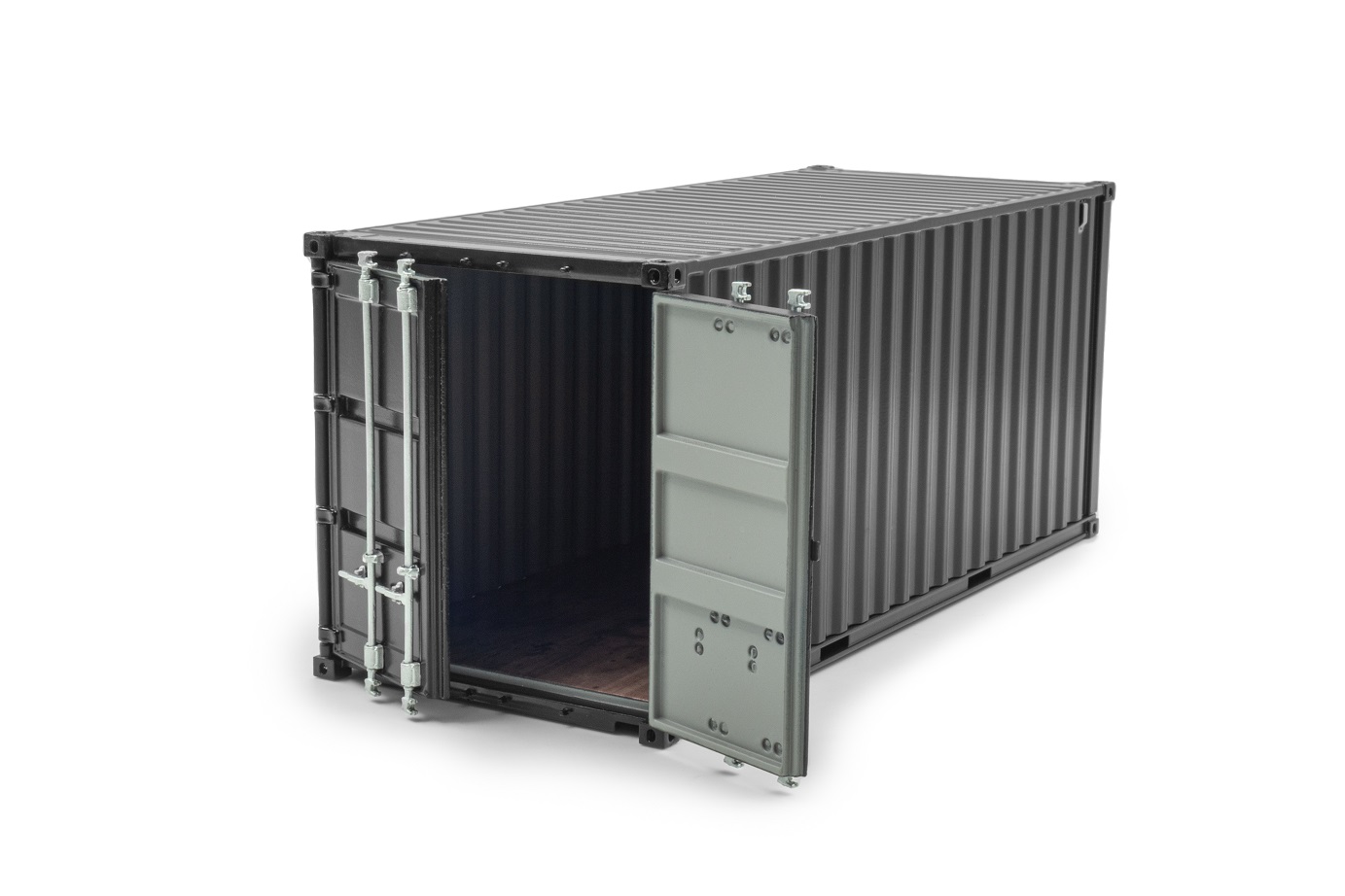 20Ft Container Zwart - 1:32