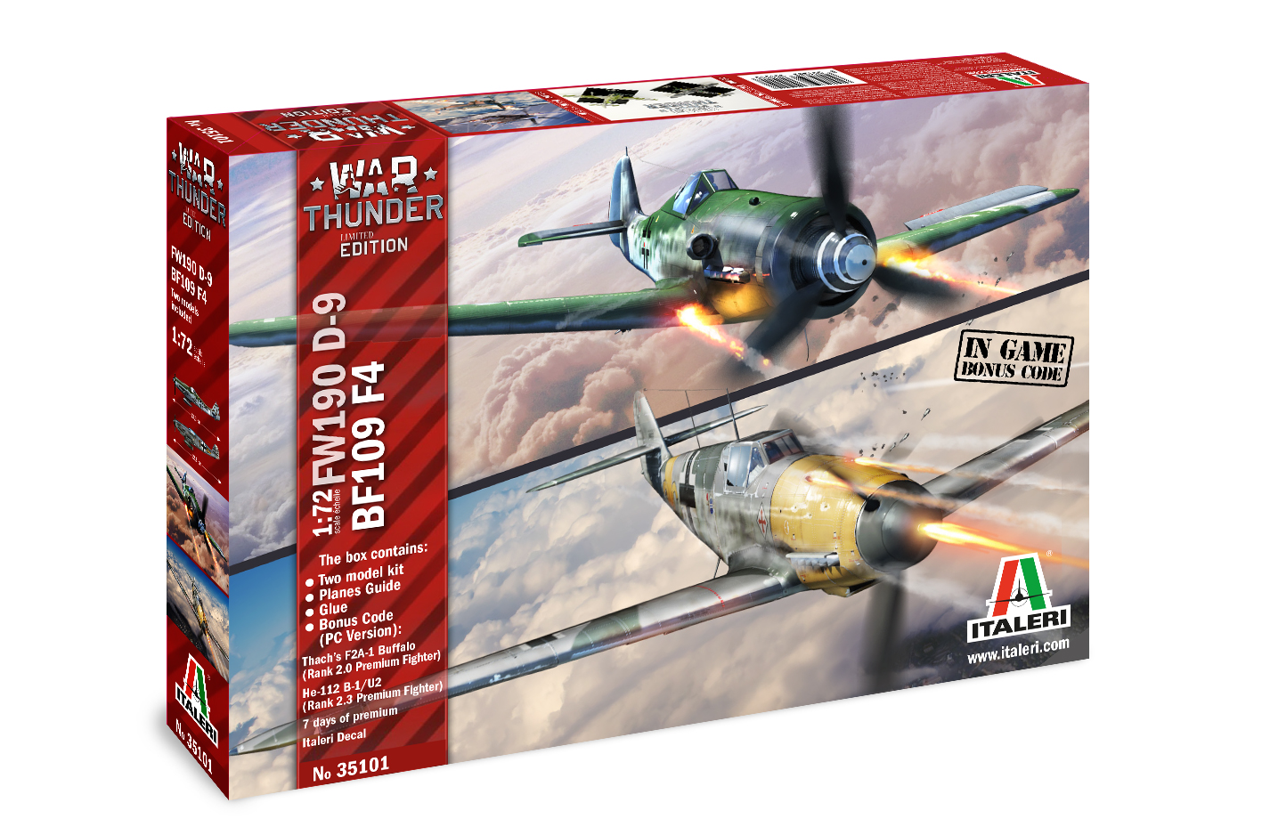 BF109 F-4 + FW109 D9 + Video Game - 1:72