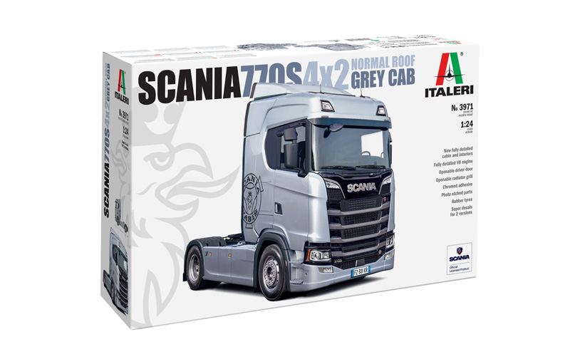 Scania S770 4x2 Normal Roof Grey Cab - 1:24