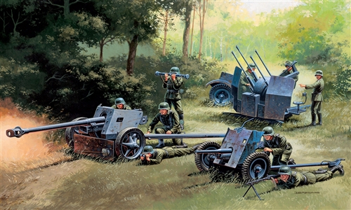 German Guns Set: PAK35 - PAK40 - FLAK38