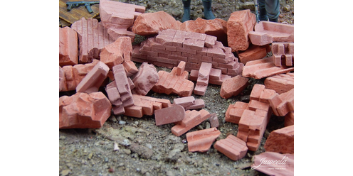 Rubble and debris Red