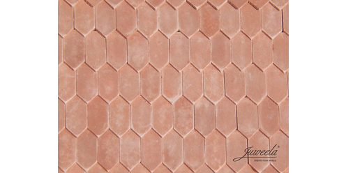 Flat bricks roof-tiles pointed cut Medium red 1500 pieces - 1:32/1:35
