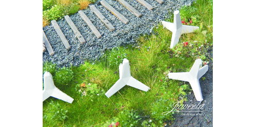 Light Concrete Tank Obstacles Hedgehog - 4 pieces