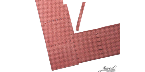 Flexyway - Visgraat rode stenen - 3x segment