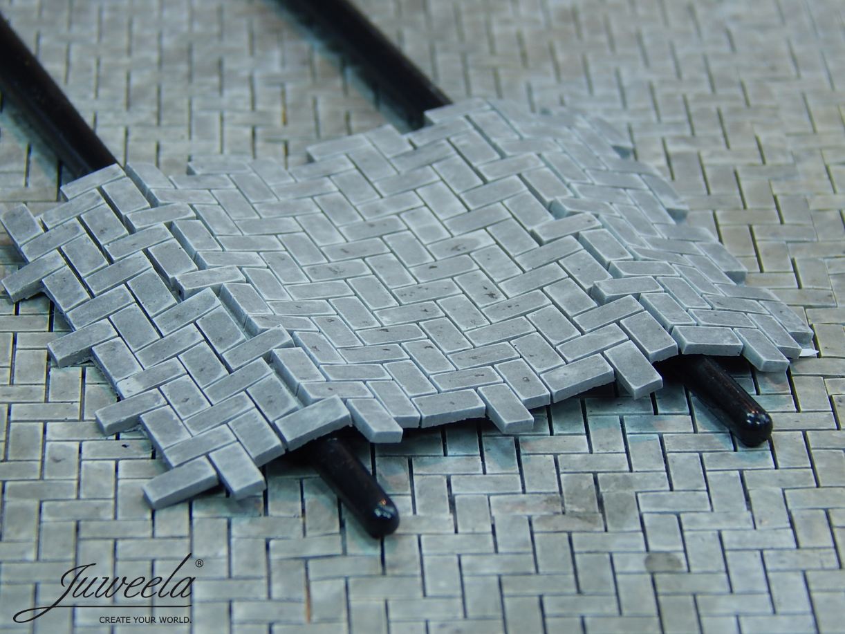 Flexyway 8 x segment visgraat grijs