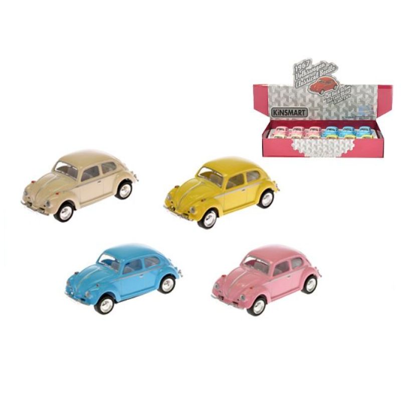 Volkswagen Classical Beetle 1967 Pastel kleuren DCPB 4-Assorti - Doos 12 stuks