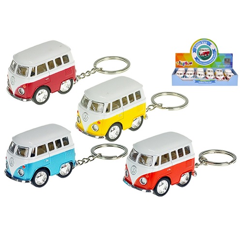 Volkswagen Microbus met sleutelhanger DCPB 4-Assorti - Doos 12 stuks