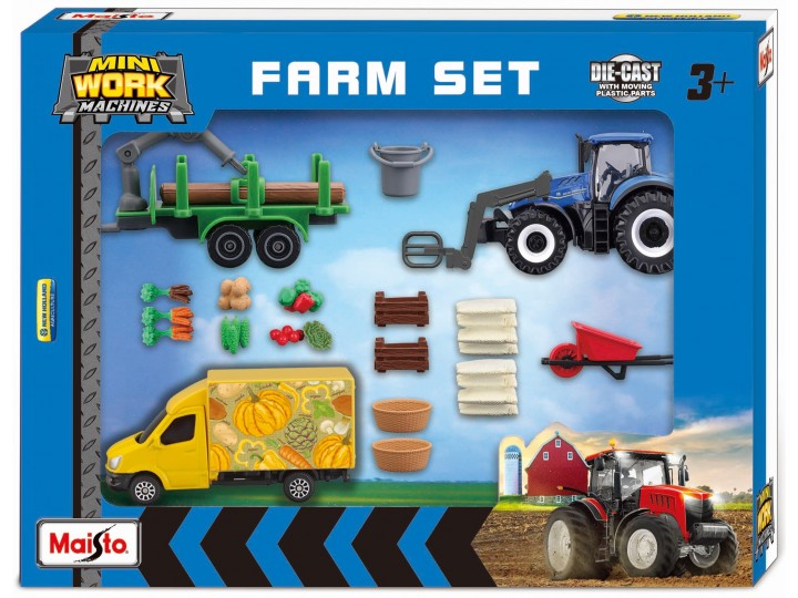 New Holland Mini Work Machine Farm Tractor Play Set