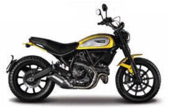 Ducati Scrambler Geel/Zwart - 1:18